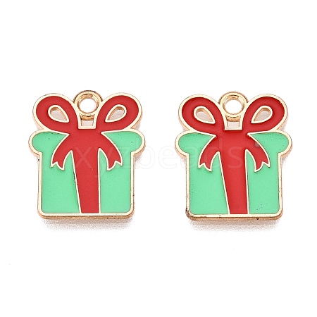 Christmas Theme Alloy Enamel Pendants ENAM-T020-33B-1