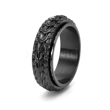 Rotatable Titanium Steel Finger Ring PW-WG50513-13-1