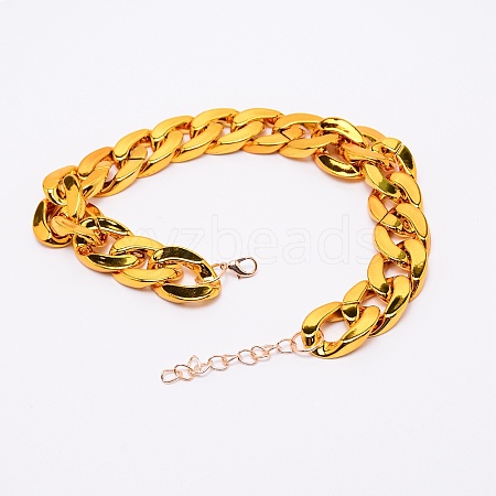 Plastic Pet Curb Chain Necklaces AJEW-WH0235-05A-1