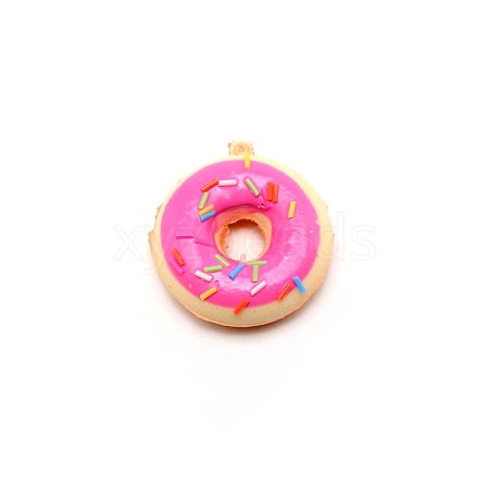 PU Imitation Doughnut Pendant Decorations FIND-WH0094-67B-1