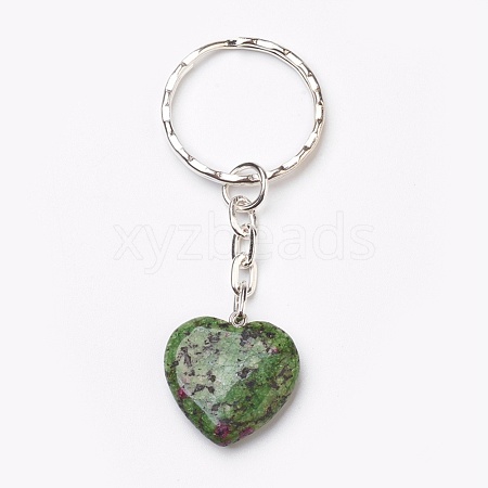 Natural Ruby in Zoisite Keychain KEYC-JKC00166-01-1