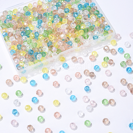 7 Strands 7 Styles Electroplate Glass Beads Strands EGLA-YW0003-94I-1