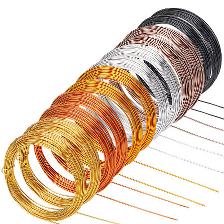   12 Rolls 6 Colors Round Aluminum Craft Wire AW-PH0002-24-1