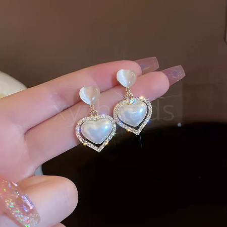 Alloy Plastic Imitation Pearl Stud Earrings WGC0511-02-1