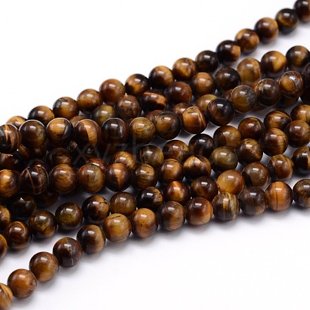 Natural Tiger Eye Beads Strands G-J303-11-12mm-1