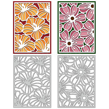 Flower Frame Theme Carbon Steel Cutting Dies Stencils DIY-WH0309-1333-1