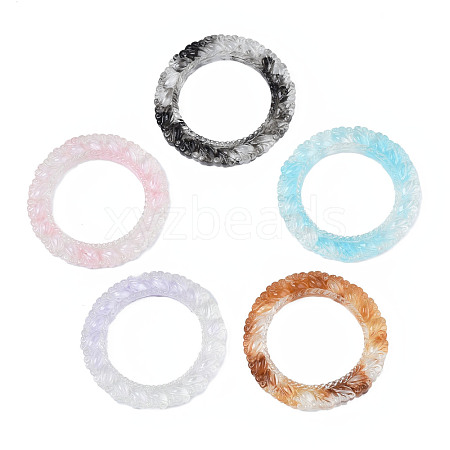 Two Tone Transparent Resin Decoden Cabochons CRES-S302-37-1