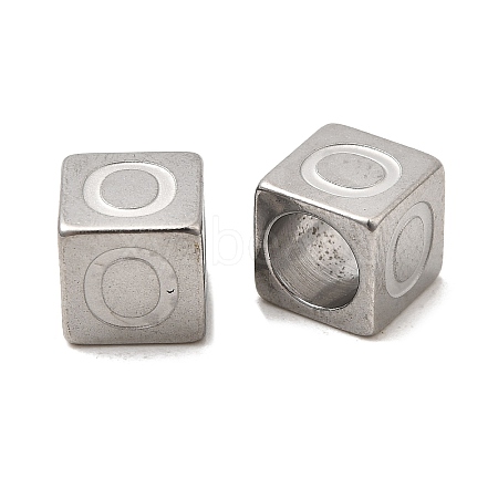 304 Stainless Steel European Beads STAS-D382-02O-P-1