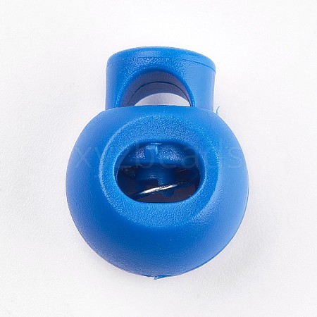 Plastic Iron Spring Cord Locks LS-X-FIND-WH0017-06-1