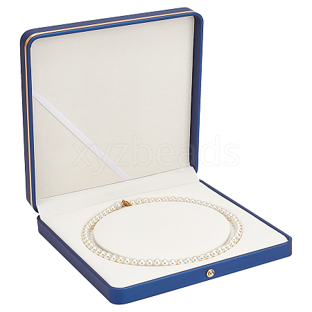 PU Leather Single Necklace Storage Gift Box AJEW-WH0475-08B-1