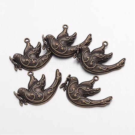 Tibetan Style Alloy Pendants TIBEP-GC128-AB-NR-1