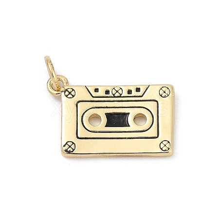 Brass Enamel Pendants KK-U062-36G-1