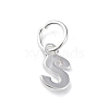 925 Sterling Silver Letter Charms STER-C012-01S-S-1