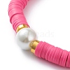 Handmade Polymer Clay Heishi Beads Stretch Bracelets X-BJEW-JB05759-3