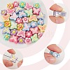 48Pcs 12 Styles Plating Acrylic Beads OACR-AR0001-27-3