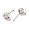 Non-Tarnish 304 Stainless Steel Stud Earring Findings STAS-O004-10D-P-2