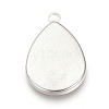 Tarnish Resistant 201 Stainless Steel Pendant Cabochon Settings LS-X-STAS-S057-34-2