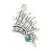Retro Alloy Big Pendants TIBEP-L020-02AS-1