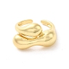 Brass Open Cuff Rings RJEW-P098-05G-2