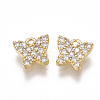 Brass Micro Pave Cubic Zirconia Charms X-KK-T038-363G-1