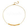304 Stainless Steel Twisted Curved Bar Pendant Necklaces for Women SJ7114-1-5