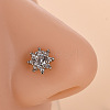 316L Surgical Stainless Steel Clear Cubic Zirconia L-Shaped Nose Rings WG09863-01-1