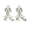 Tibetan Style Alloy Frog Pendants TIBEP-S291-05-RS-1