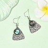 Paua Shell and 304 Stainless Steel Dangle Earrings EJEW-JE07471-01-1