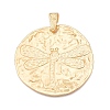 Plating Hammered Alloy Big Pendants PALLOY-T090-11G-1