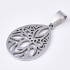 Non-Tarnish 201 Stainless Steel Pendants STAS-N089-01P-2