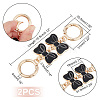 Unicraftale 2Pcs Alloy Enamel Bowknot Link Purse Strap Extenders FIND-UN0003-18B-3