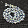 Imitate Austrian Crystal Electroplate Glass Round Bead Strands GLAA-F030-8mm-B01-2