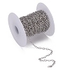 Tarnish Resistant 304 Stainless Steel Cable Chains CHS-K001-96-3.5mm-7