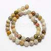 Natural Bamboo Leaf Agate Beads Strands G-K194-8mm-01-2