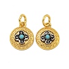 Long-Lasting Plated Brass Synthetic Turquoise Pendants KK-K387-04B-G-1