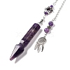 Natural Amethyst Pointed Dowsing Pendulums G-I322-01P-08-3