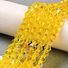 Transparent Electroplate Glass Beads Strands LS-EGLA-A039-T4mm-L22-4