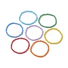 7 PCS Rainbow Style Glass Seed Beads Bracelets Sets for Women BJEW-JB10065-01-4