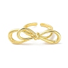 Brass Open Cuff Ring RJEW-E292-07G-2