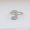 Brass Micro Pave Clear Cubic Zirconia Cuff Rings FS-WG17FF6-10-1