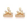 Brass Micro Pave Cubic Zirconia Charms X1-KK-N263-85G-1
