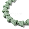 Triangle Dyed Natural Lava Rock Beads Strands G-O126-04A-06-3