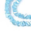 Electroplate Opaque Glass Beads Strands GLAA-N022-4mm-18-4