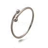 304 Stainless Steel Open Cuff Rings for Women RJEW-F170-03P-04-2