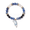 Natural Mixed Gemstone Beads Stretch Bracelets for Women BJEW-TA00573-04-2