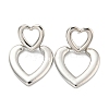 Heart Stud Earrings EJEW-G355-19P-1