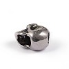 Retro Skull 304 Stainless Steel European Large Hole Beads STAS-F072-09-2