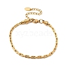 304 Stainless Steel Cable Chains Bracelets for Women BJEW-A158-02B-G-4