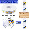 25 Yards Sport Ball Theme Printed Polyester Grosgrain Ribbon OCOR-WH20002-03B-03-2
