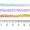 Transparent Painted Glass Beads Strands X1-DGLA-A034-T3mm-A12-3